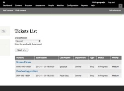 Ticket List Screen
